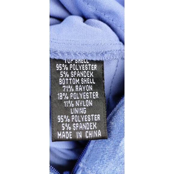 Adrianna Papell Periwinkle Blue  Mini Dress Sz 4P Ruffles Sleeveless Purple ish - Picture 6 of 9